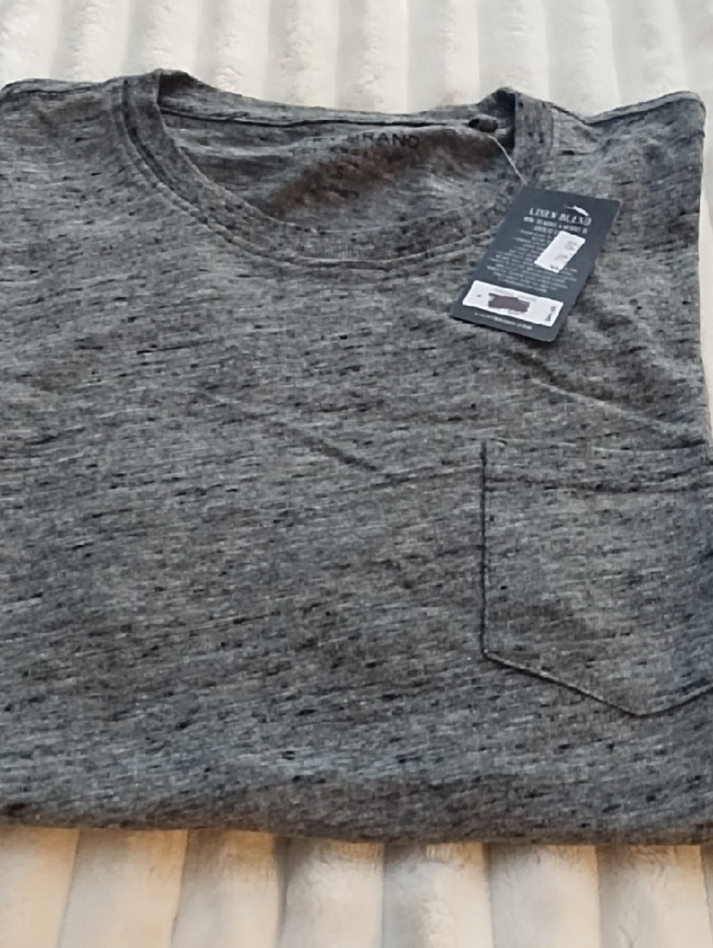 Lucky Brand Men's Heather Gray Pocket Tee - Unbranded